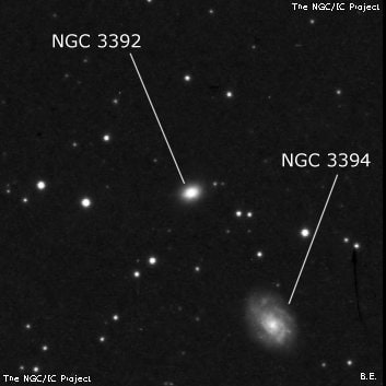 NGC 3392 - эллиптическая галактика. Описание NGC 3392:, Галактика в созвездии Большая Медведица