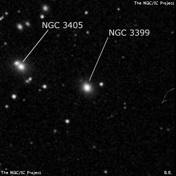 NGC 3399 - линзовидная галактика. Описание NGC 3399:, Галактика в созвездии Лев