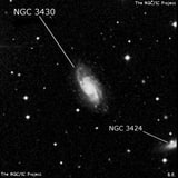 NGC 3430 - спиральная галактика с баром. Описание NGC 3430:, Галактика в созвездии Малый Лев