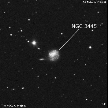 NGC 3445 - спиральная галактика с баром. Описание NGC 3445:, Галактика в созвездии Большая Медведица