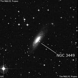 NGC 3449 - спиральная галактика с баром. Описание NGC 3449:, Галактика в созвездии Насос