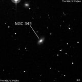 NGC 345 - спиральная галактика. Описание NGC 345:, Галактика в созвездии Кит