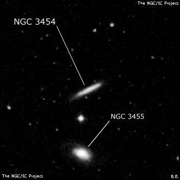 NGC 3454 - спиральная галактика с баром. Описание NGC 3454:, Галактика в созвездии Лев