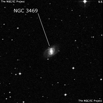 NGC 3469 - спиральная галактика с баром. Описание NGC 3469:, Галактика в созвездии Чаша
