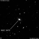 NGC 3475 - спиральная галактика. Описание NGC 3475:, Галактика в созвездии Лев