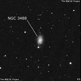 NGC 3488 - спиральная галактика с баром. Описание NGC 3488:, Галактика в созвездии Большая Медведица