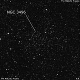 NGC 3496 - рассеянное скопление звёзд. Описание NGC 3496:, Рассеянное скопление в созвездии Киль