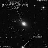 NGC 3497 - линзовидная галактика. Описание NGC 3497:, Объект глубокого космоса в созвездии Чаша