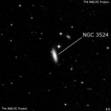 NGC 3524 - линзовидная галактика. Описание NGC 3524:, Галактика в созвездии Лев