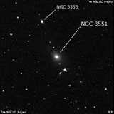 NGC 3551 - эллиптическая галактика. Описание NGC 3551:, Галактика в созвездии Лев
