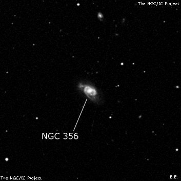 NGC 356 - галактика. Описание NGC 356:, Галактика в созвездии Кит