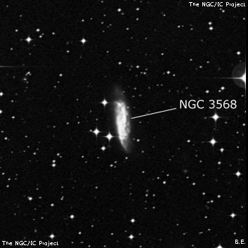 NGC 3568 - спиральная галактика с баром. Описание NGC 3568:, Галактика в созвездии Центавр