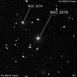 NGC 3570 - линзовидная галактика. Описание NGC 3570:, Галактика в созвездии Лев