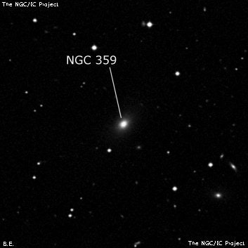 NGC 359 - галактика. Описание NGC 359:, Галактика в созвездии Кит