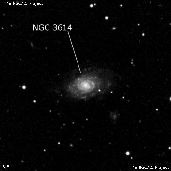 NGC 3614 - спиральная галактика. Описание NGC 3614:, Галактика в созвездии Большая Медведица