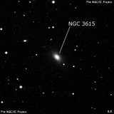 NGC 3615 - эллиптическая галактика. Описание NGC 3615:, Галактика в созвездии Лев