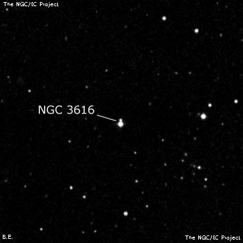 NGC 3616 - одиночная звезда. Описание NGC 3616:, Двойная звезда в созвездии Лев