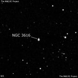 NGC 3616 - одиночная звезда. Описание NGC 3616:, Двойная звезда в созвездии Лев