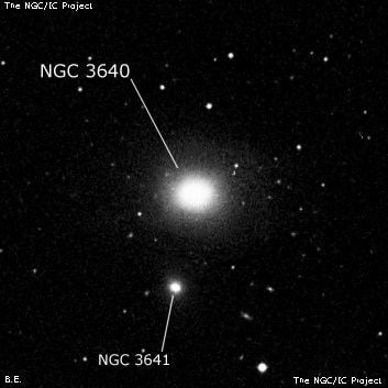 NGC 3640 - эллиптическая галактика. Описание NGC 3640:, Галактика в созвездии Лев