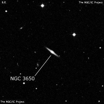 NGC 3650 - спиральная галактика. Описание NGC 3650:, Галактика в созвездии Лев