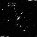 NGC 3661 - линзовидная галактика. Описание NGC 3661:, Галактика в созвездии Чаша