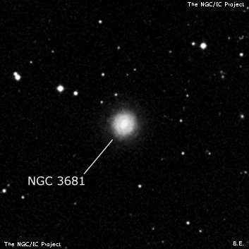 NGC 3681 - спиральная галактика с баром. Описание NGC 3681:, Галактика в созвездии Лев
