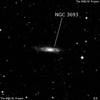 NGC 3693 - спиральная галактика. Описание NGC 3693:, Галактика в созвездии Чаша