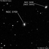 NGC 3700 - спиральная галактика с баром. Описание NGC 3700:, Галактика в созвездии Большая Медведица