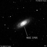 NGC 3705 - спиральная галактика с баром. Описание NGC 3705:, Галактика в созвездии Лев