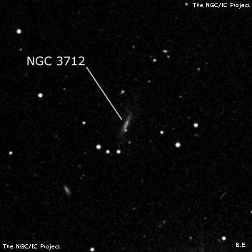 NGC 3712 - спиральная галактика. Описание NGC 3712:, Галактика в созвездии Большая Медведица