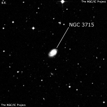 NGC 3715 - галактика. Описание NGC 3715:, Галактика в созвездии Чаша
