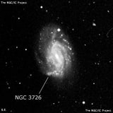 NGC 3726 - спиральная галактика с баром. Описание NGC 3726:, Галактика в созвездии Большая Медведица