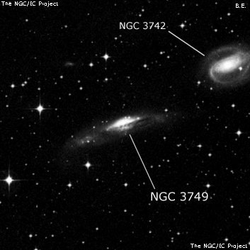 NGC 3749 - спиральная галактика. Описание NGC 3749:, Галактика в созвездии Центавр