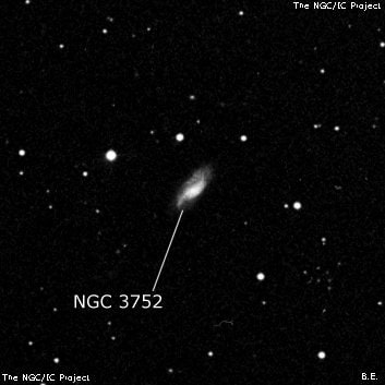 NGC 3752 - галактика. Описание NGC 3752:, Галактика в созвездии Дракон