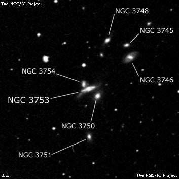 NGC 3753 - галактика. Описание NGC 3753:, Галактика в созвездии Лев
