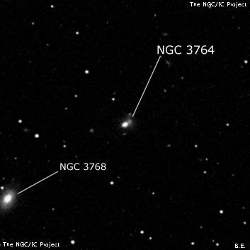 NGC 3764 - галактика. Описание NGC 3764:, Галактика в созвездии Лев