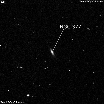NGC 377 - галактика. Описание NGC 377:, Галактика в созвездии Кит