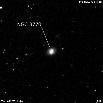 NGC 3770 - спиральная галактика с баром. Описание NGC 3770:, Галактика в созвездии Большая Медведица
