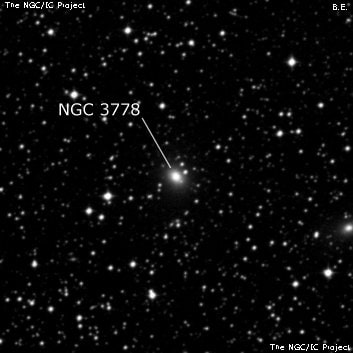 NGC 3778 - спиральная галактика с баром. Описание NGC 3778:, Галактика в созвездии Центавр