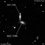 NGC 3786 - спиральная галактика с баром. Описание NGC 3786:, Галактика в созвездии Большая Медведица