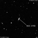 NGC 3790 - линзовидная галактика. Описание NGC 3790:, Галактика в созвездии Лев