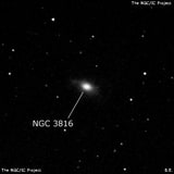 NGC 3816 - линзовидная галактика. Описание NGC 3816:, Галактика в созвездии Лев