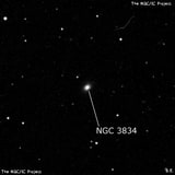 NGC 3834 - спиральная галактика. Описание NGC 3834:, Галактика в созвездии Лев