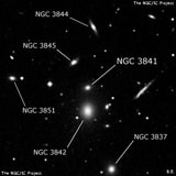 NGC 3841 - спиральная галактика. Описание NGC 3841:, Галактика в созвездии Лев