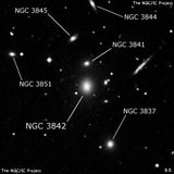 NGC 3842 - эллиптическая галактика. Описание NGC 3842:, Галактика в созвездии Лев