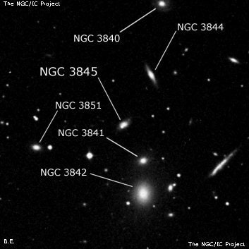NGC 3845 - спиральная галактика. Описание NGC 3845:, Галактика в созвездии Лев