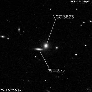 NGC 3873 - эллиптическая галактика. Описание NGC 3873:, Галактика в созвездии Лев