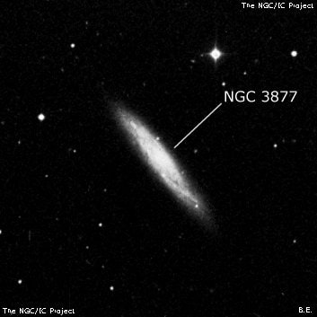 NGC 3877 - спиральная галактика. Описание NGC 3877:, Галактика в созвездии Большая Медведица