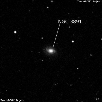NGC 3891 - галактика. Описание NGC 3891:, Галактика в созвездии Большая Медведица