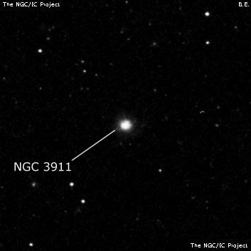 NGC 3911 - спиральная галактика с баром. Описание NGC 3911:, Галактика в созвездии Лев